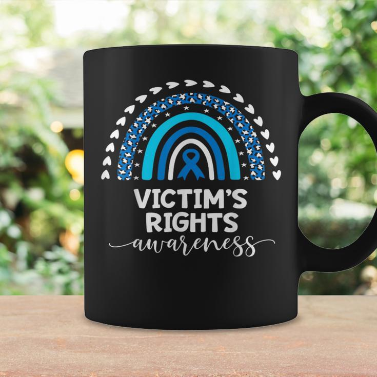 Victims Rights Awareness Victim Of Crime Blue Ribbon Rainbow Coffee Mug Gifts ideas