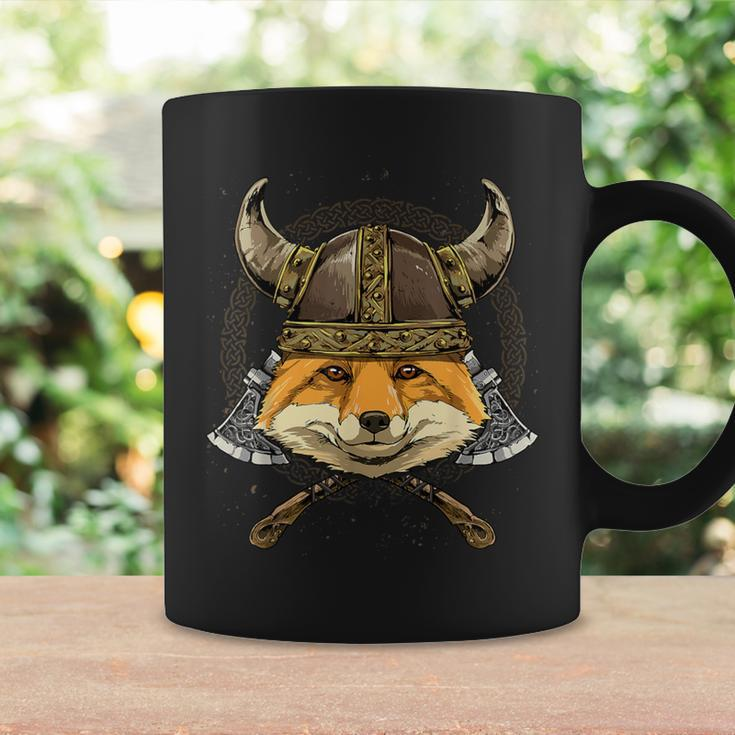Viking Fox With Viking Helmet Mjolnir Axes Coffee Mug Gifts ideas