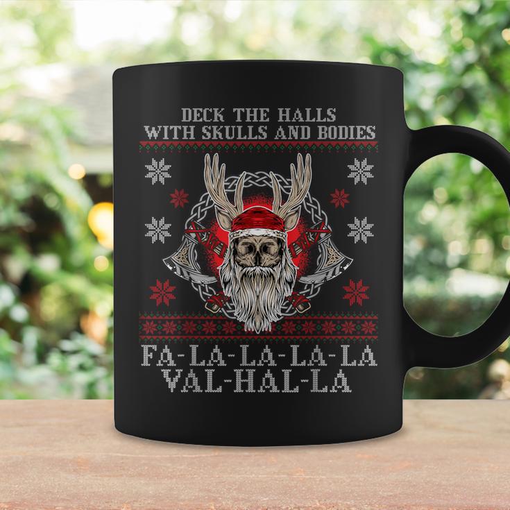 Viking Santa Deck The Halls With Skulls And Bodies Coffee Mug Gifts ideas