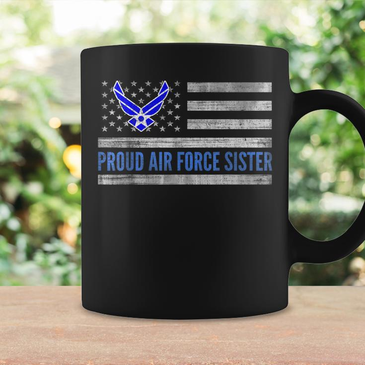 Vintage American Flag Proud Air Force Sister Veteran Day Coffee Mug Gifts ideas
