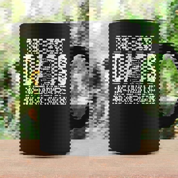 Vintage The Best Dads Have Daughters Who Are Truckers Father Coffee Mug Gifts ideas