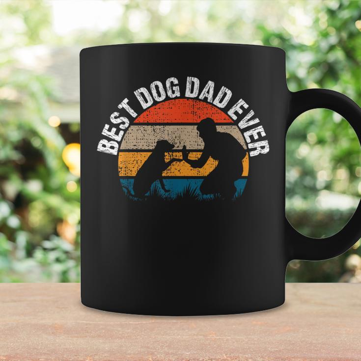 Vintage Best Dog Dad Ever Retro Fist Pump Puppy Doggy Tassen Geschenkideen