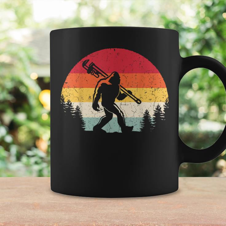 Vintage Bigfoot Plumber Pipe Wrench Sasquatch Plumbing Coffee Mug Gifts ideas