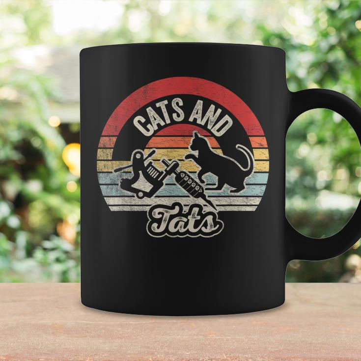 Vintage Cats And Tats Cat Tattoo Lover Cats & Tats Coffee Mug Gifts ideas