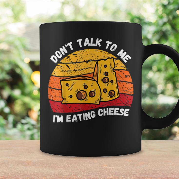 Vintage Don't Talk To Me I'm Eating Cheese Retro Cheese Love Coffee Mug Gifts ideas