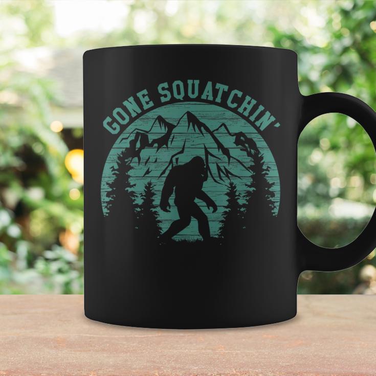 Vintage Gone Squatchin’ Bigfoot Sasquatch Retro Squatching Coffee Mug Gifts ideas