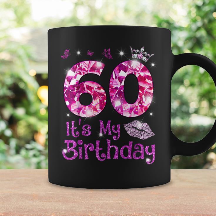 Vintage Happy 60 It's My Birthday Crown Lips 60Th Birthday Coffee Mug Gifts ideas