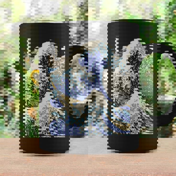 Vintage Japonés Tatuaje Arte Kanagawa La Gran Ola Taza de café Ideas de regalos