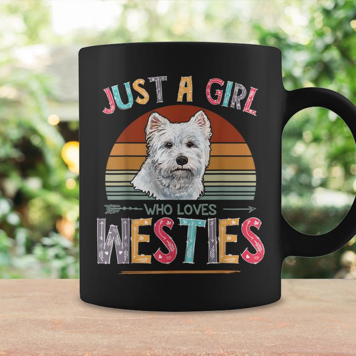 Vintage Just A Girl Who Loves Westies Dog Lovers Women Coffee Mug Gifts ideas