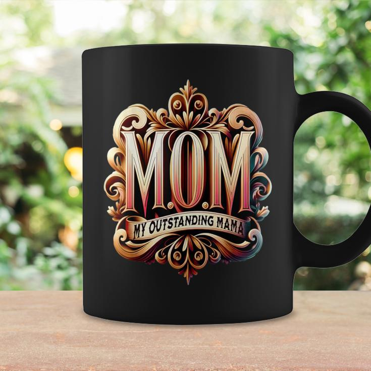 Vintage Ornate Mom My Outstanding Mama Elegant Typography Coffee Mug Gifts ideas