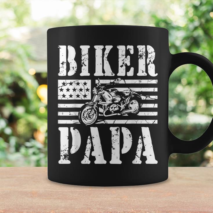 Vintage Papa Biker Papa Motorcycle Coffee Mug Gifts ideas