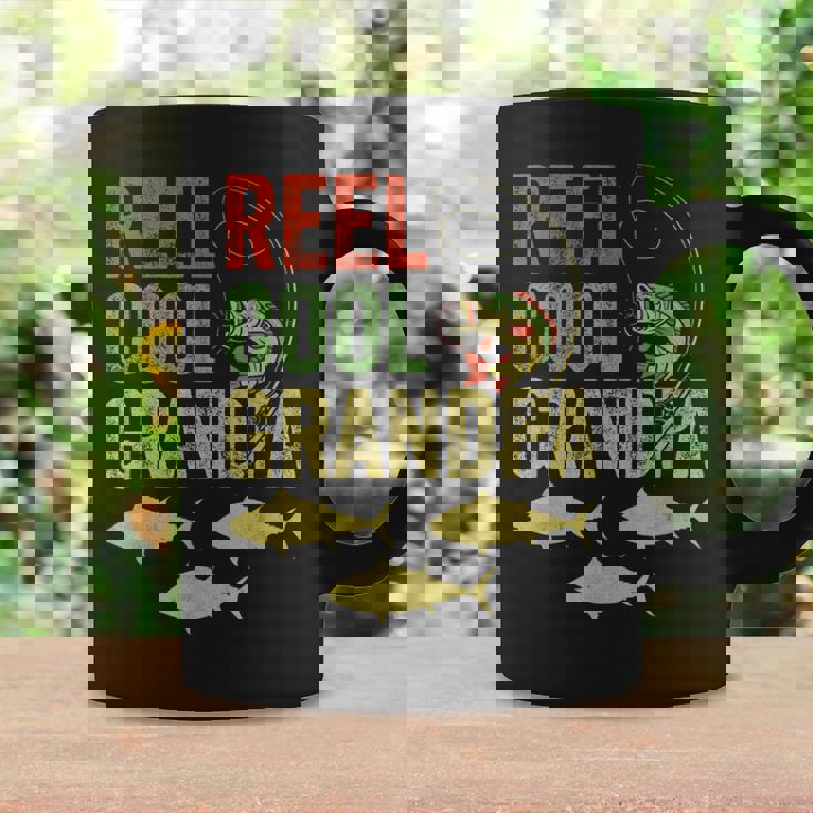 Vintage Reel Cool Grandpa Father's Day Grandfather Fishing Coffee Mug Gifts ideas