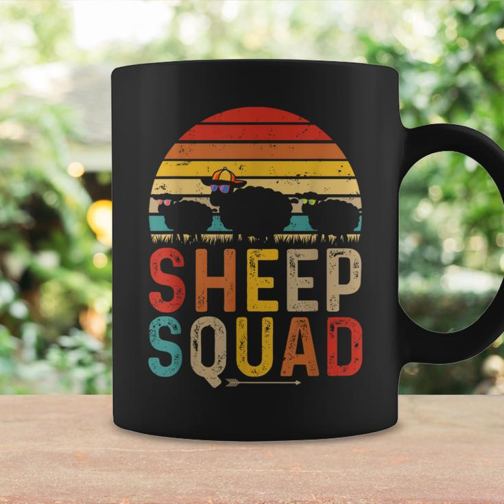 Vintage Retro Sheep Squad Sheep Wearing Sunglasses Farm Coffee Mug Gifts ideas