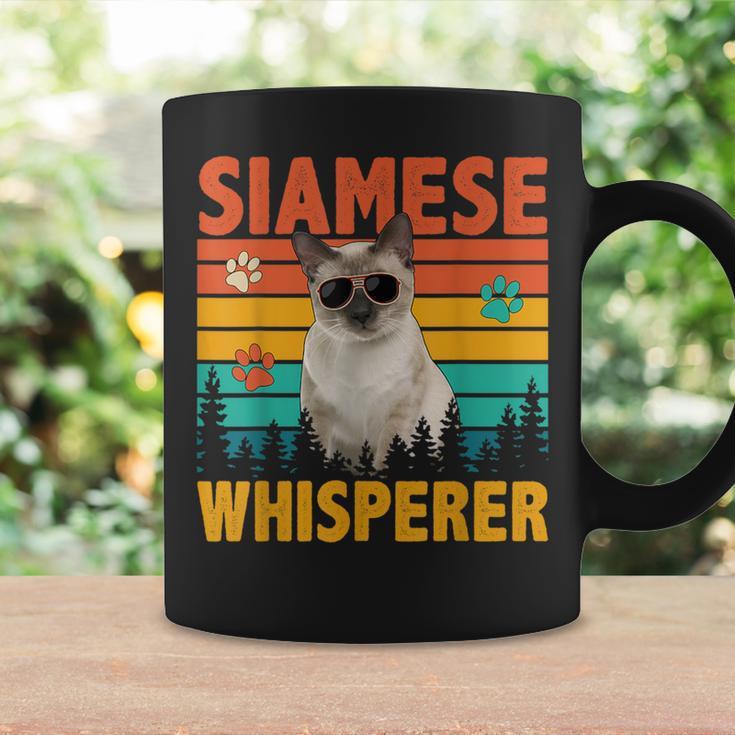 Vintage Retro Siamese Whisperer Cat Sunglasses Lover Coffee Mug Gifts ideas