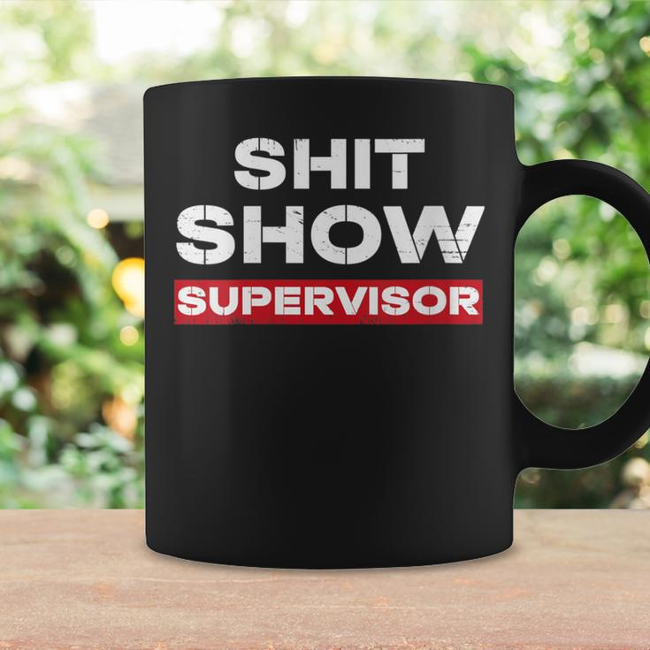 Vintage Shit Show Supervisor Mom Boss Manager Teacher Coffee Mug Gifts ideas