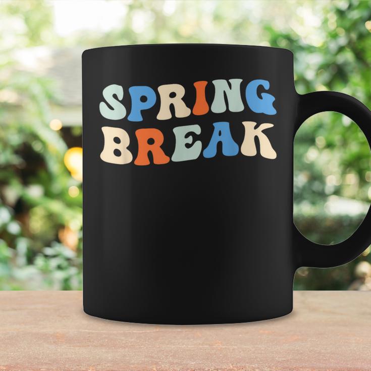 Vintage Spring Break 2024 Cute Spring Vacation Teacher Coffee Mug Gifts ideas