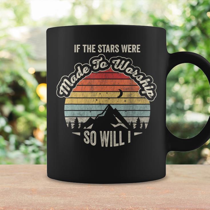 Vintage If The Stars Were Made To Worship So Will I Faith Coffee Mug Gifts ideas