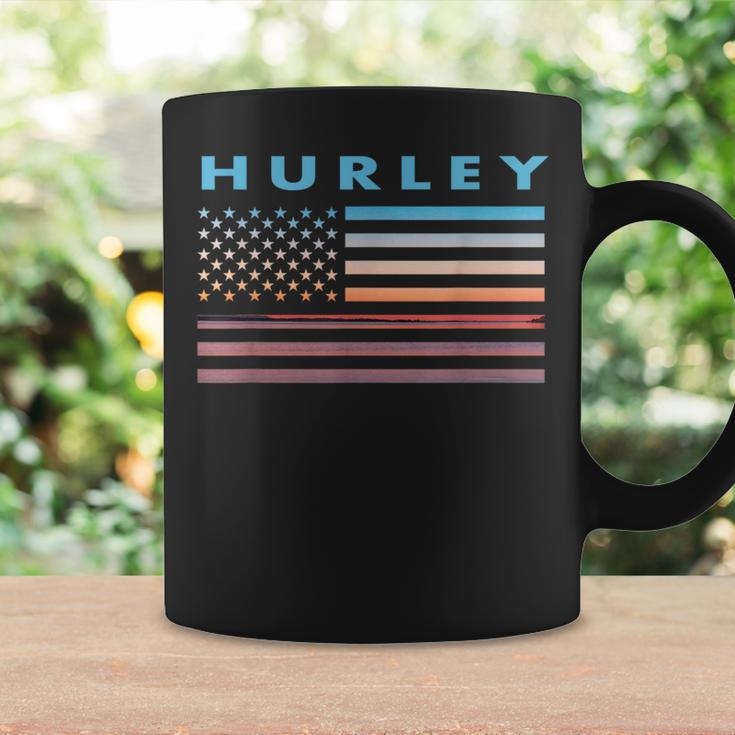 Vintage Sunset American Flag Hurley Virginia Coffee Mug Gifts ideas