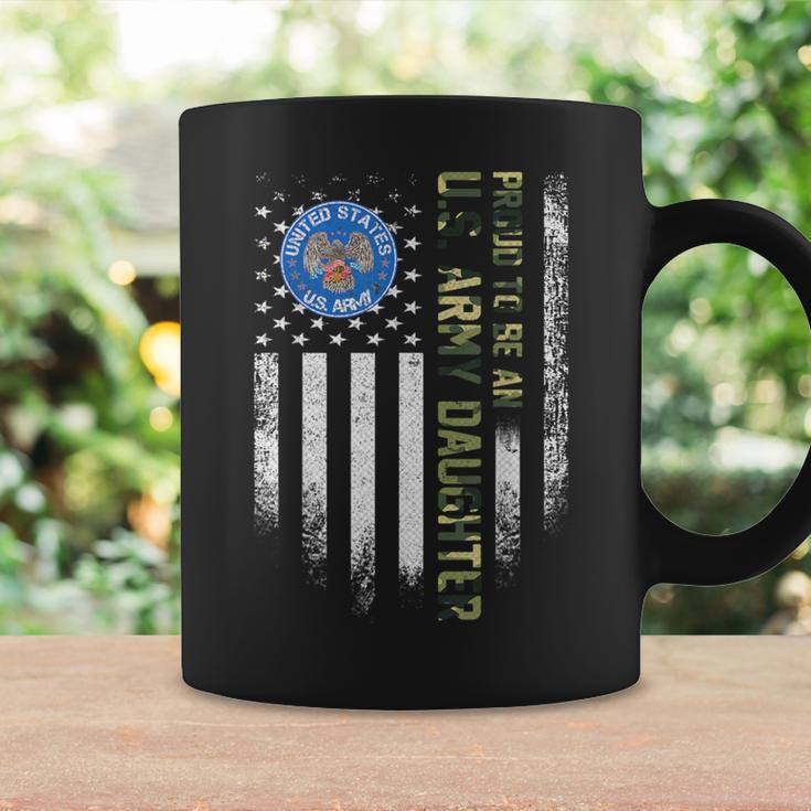 Vintage Usa American Flag Proud To Be An Us Army Daughter Coffee Mug Gifts ideas