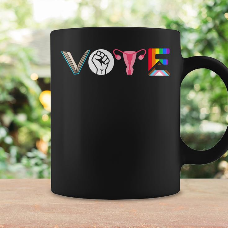 Vote Books Fist Ovaries Lgtbq Angry Uterus Coffee Mug Gifts ideas