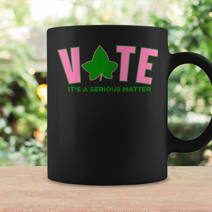 Vote Its A Serious Matter Pink And Green Coffee Mug Gifts ideas