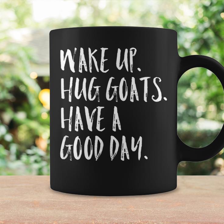 Wake Up Hug Goats Have A Good Day Cute Girl Farm Coffee Mug Gifts ideas