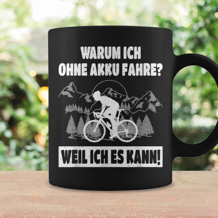 Warum Ich Ohne Akku Fahre intage Cycling Tassen Geschenkideen