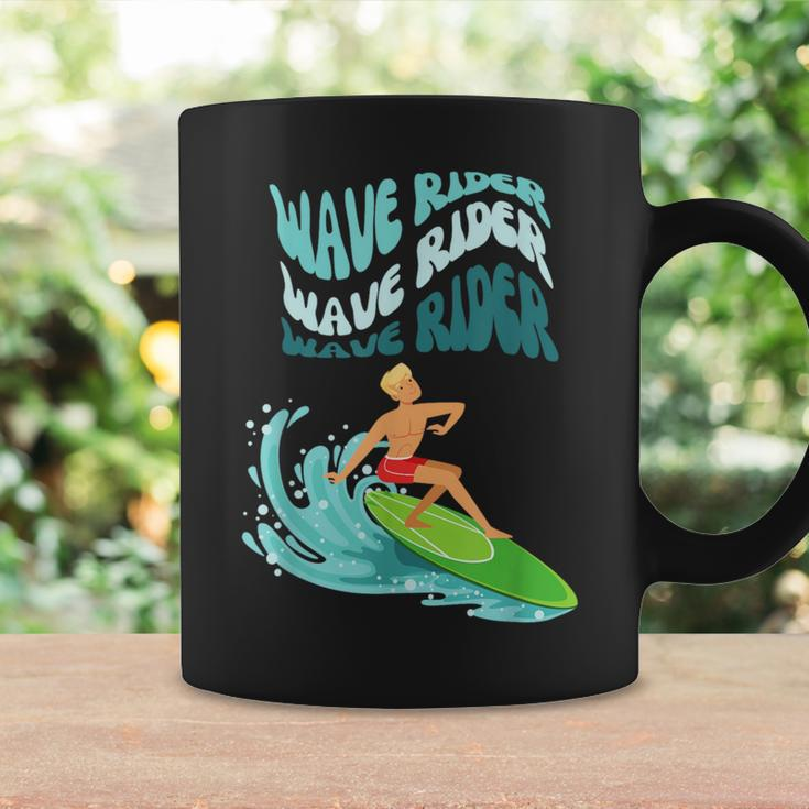 Wave Rider Surf Beach Day Hippie Wavey Retro 70S Surfer Boy Coffee Mug Gifts ideas
