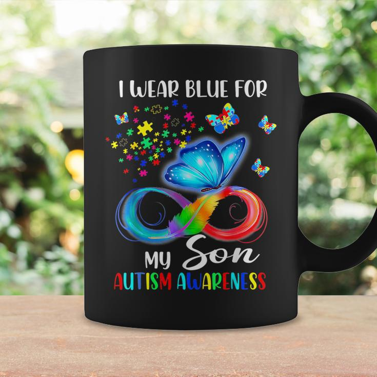 I Wear Blue For My Son Autism Awareness Mom Dad Coffee Mug Gifts ideas