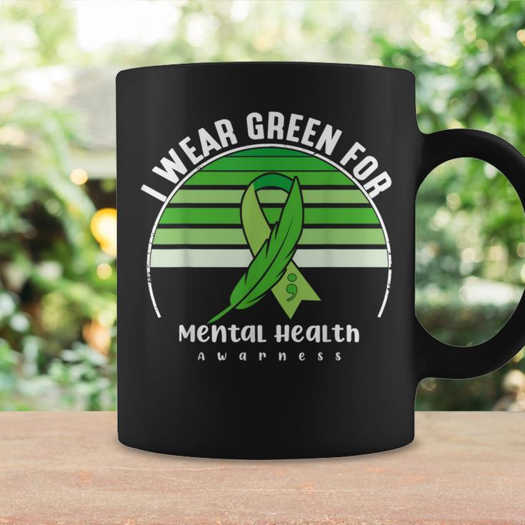 I Wear Green Mental Health Awareness Month Mental Health Coffee Mug Gifts ideas
