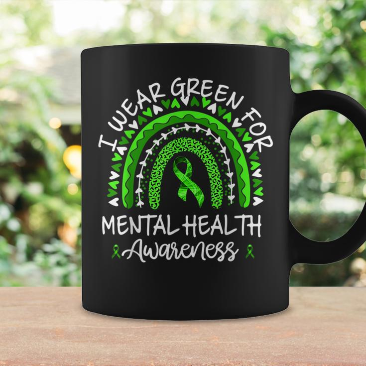 I Wear Green For Mental Health Awareness Month Rainbow Coffee Mug Gifts ideas