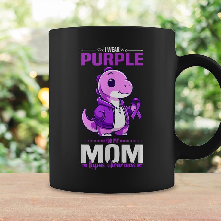 I Wear Purple For My Mom Lupus Awareness Dinosaur Coffee Mug Gifts ideas