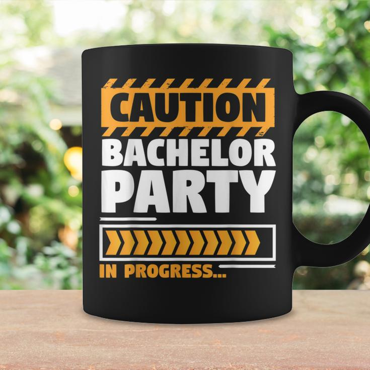 Wedding Groomsmen Caution Bachelor Party In Progress Coffee Mug Gifts ideas