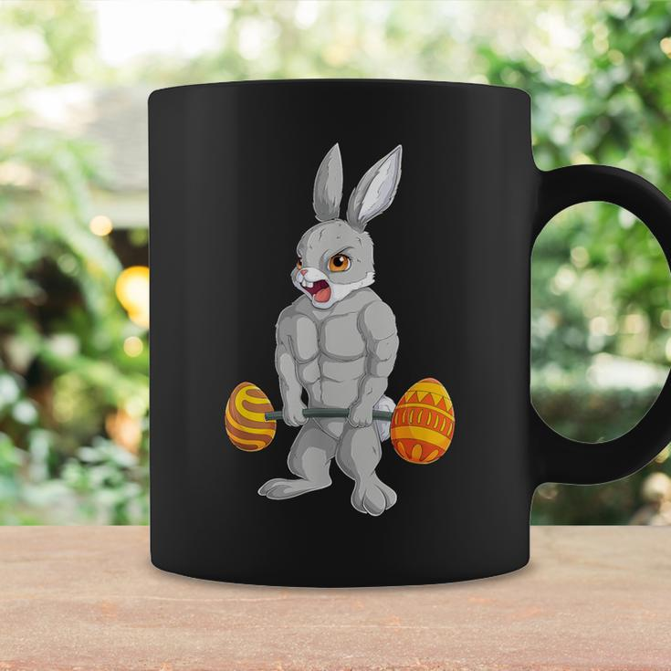 Weightlifting Fitness Gym Happy Easter Bunny Lifting Eggs Coffee Mug Gifts ideas