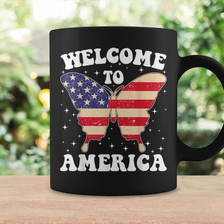 Welcome To America Patriotic Butterfly New American Citizen Coffee Mug Gifts ideas