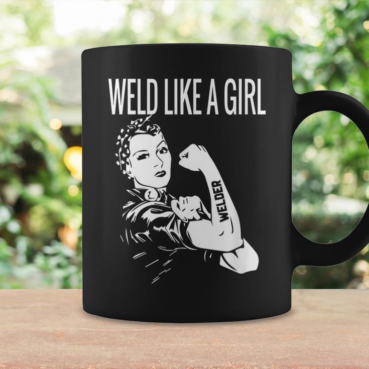 Weld Like A Girl Welder Woman Welding Wife Metal Coffee Mug Gifts ideas