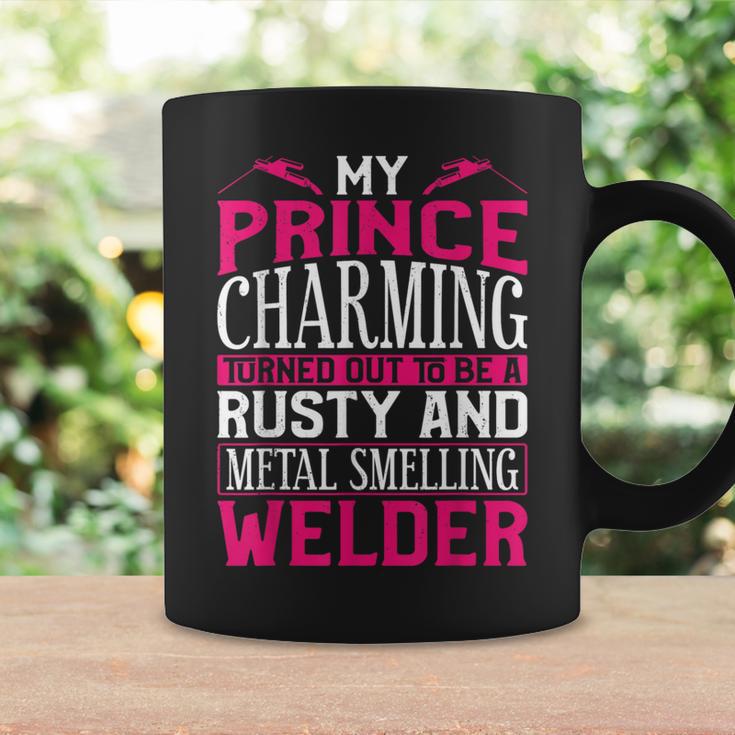 Welder Welding Girlfriend Vintage My Prince Charming Turned Coffee Mug Gifts ideas