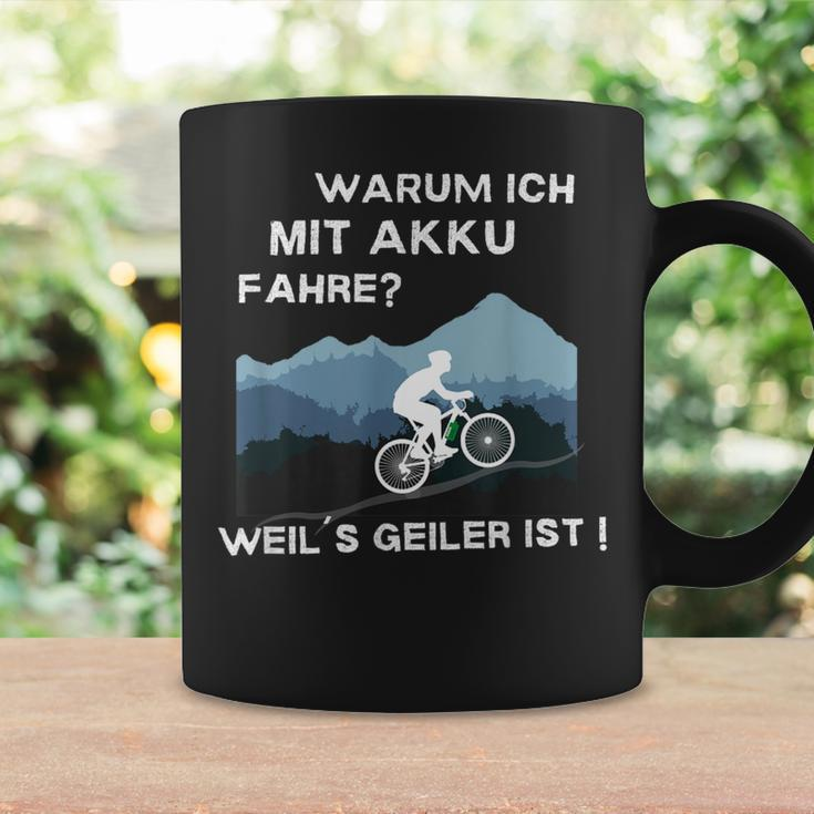 Why Ich Mit Akku Fahre Weil Geiler Ist E-Bike Cyclist Tassen Geschenkideen