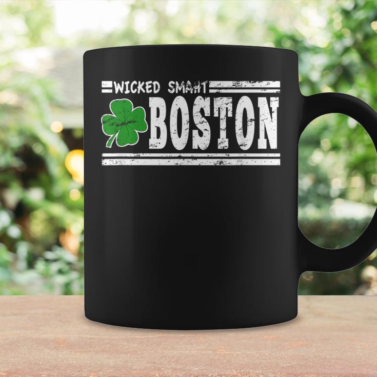 Wicked Smaht Boston Massachusetts Accent Smart Ma Distressed Coffee Mug Gifts ideas