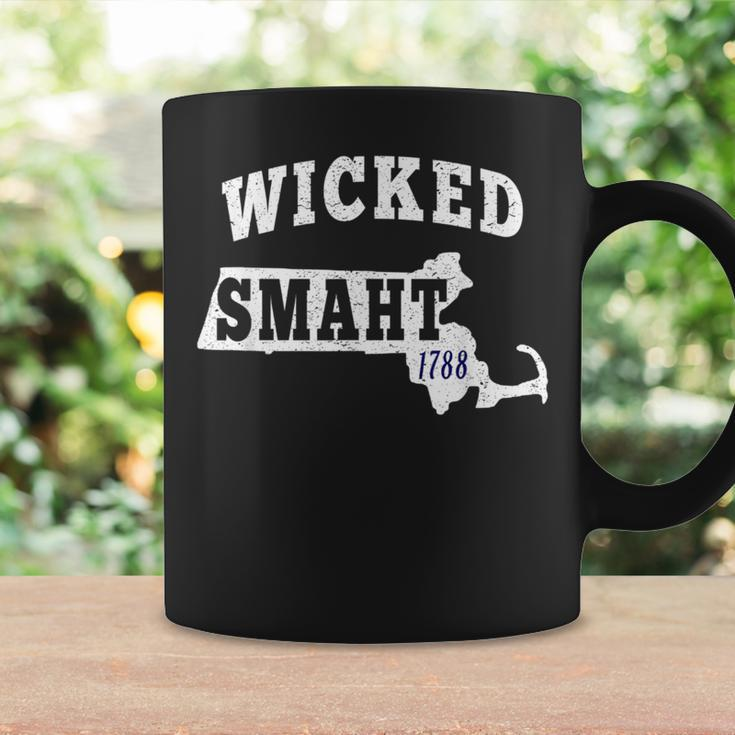 Wicked Smaht Boston Massachusetts Ma Vintage Distressed Coffee Mug Gifts ideas