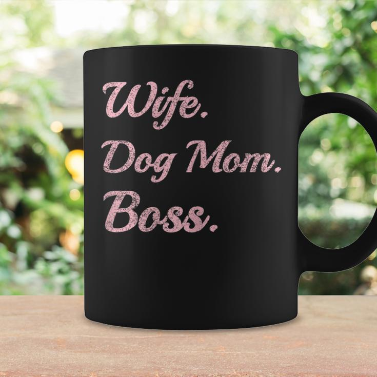 Wife Dog Mom Boss Distressed Coffee Mug Gifts ideas