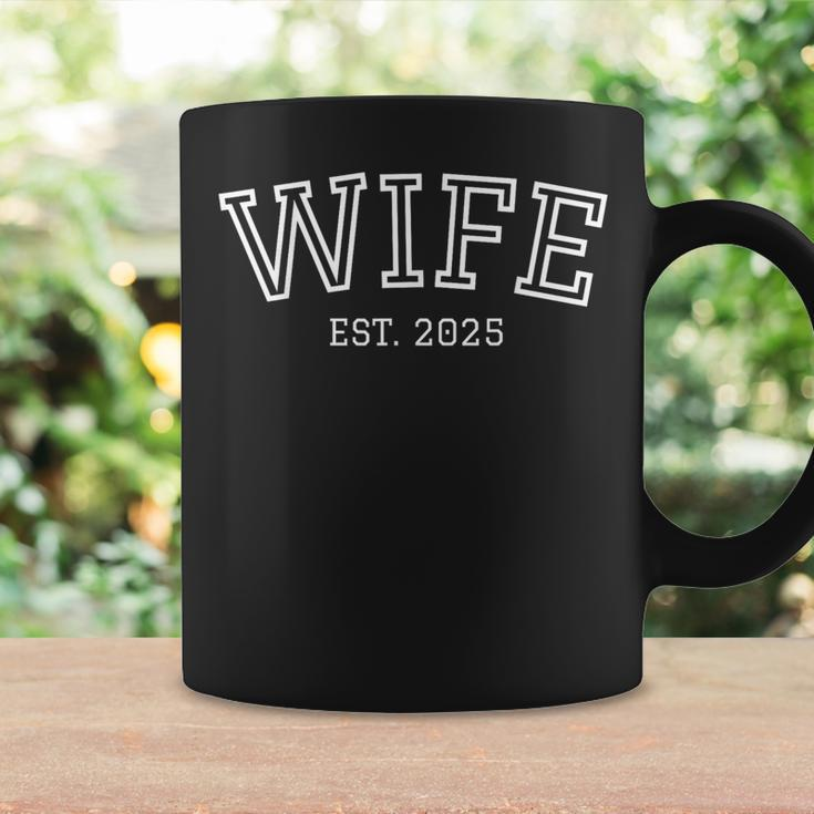 Wife Est 2025 Matching Wedding Married Couple Bride Coffee Mug Gifts ideas