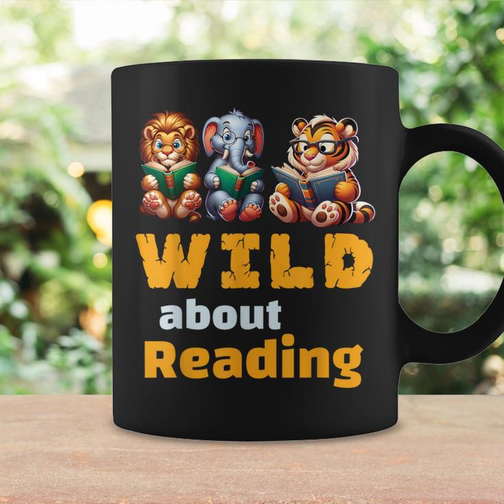 Wild About Reading Book Reader Teacher Animals Books Coffee Mug Gifts ideas