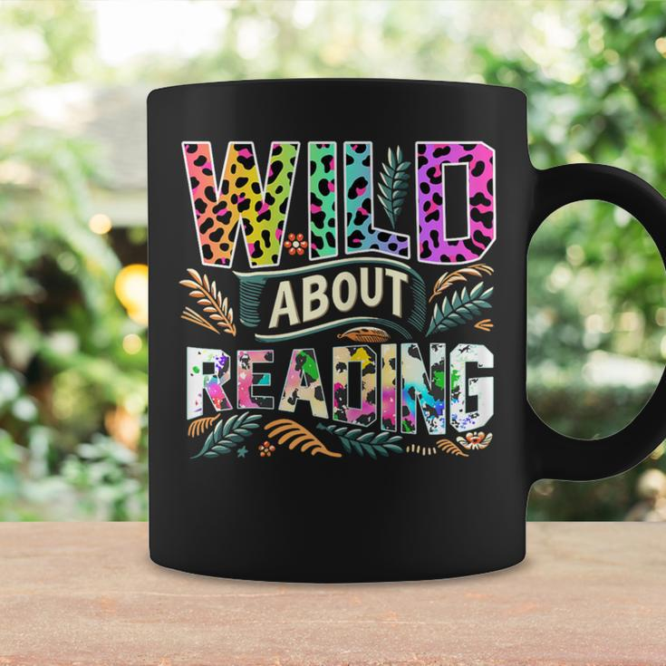 Wild About Reading Books Library Day Bookworm Leoparard Coffee Mug Gifts ideas