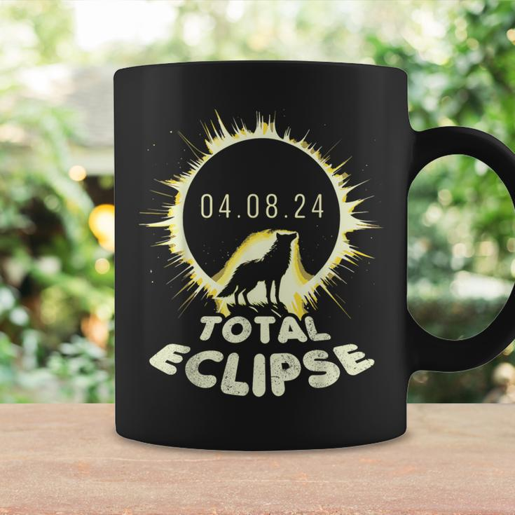 Wolf Fans Totality Solar Total Moon Eclipse 2024 Spring Men Coffee Mug Gifts ideas