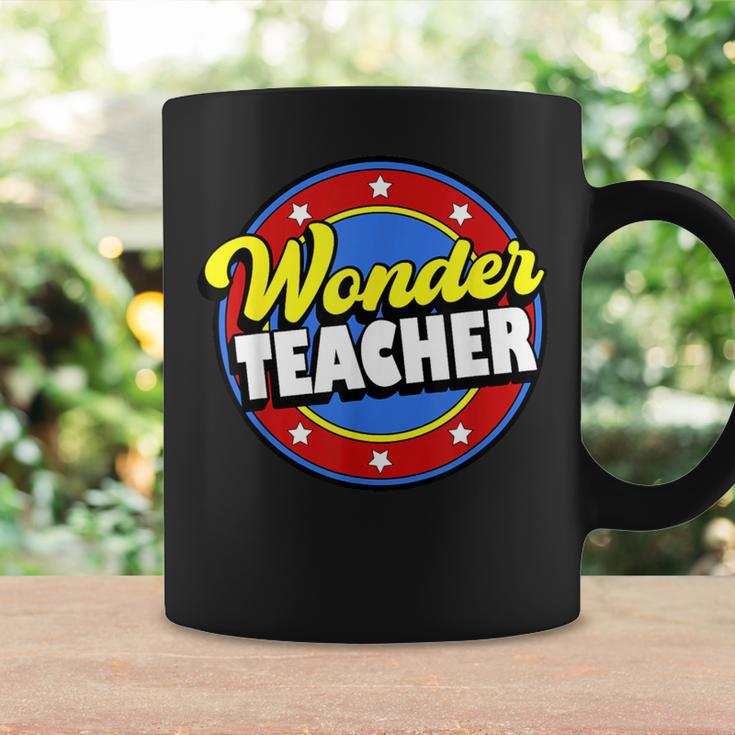 Wonder Teacher Super Woman Power Superhero Back To School Coffee Mug Gifts ideas