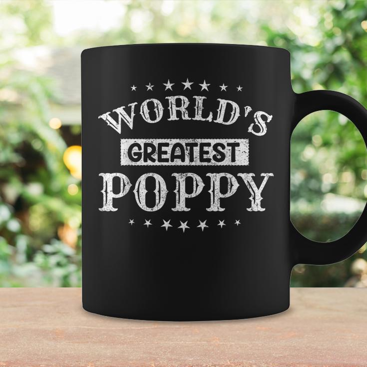 Worlds Greatest Poppy Fathers Day Grandpa Men Coffee Mug Gifts ideas
