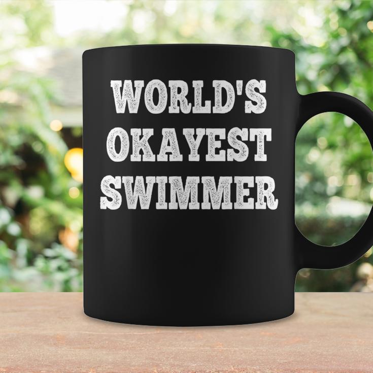 World's Okayest Swimmer Quote Coffee Mug Gifts ideas
