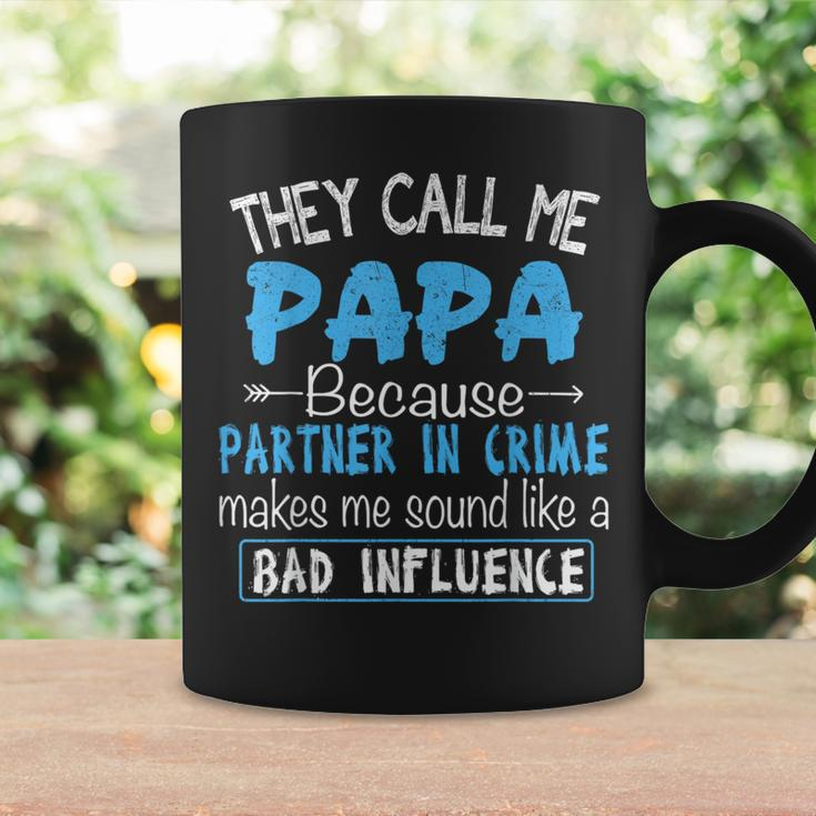 They Call Me Papa Partner In Crime Dad Fathers Day Family Coffee Mug Gifts ideas