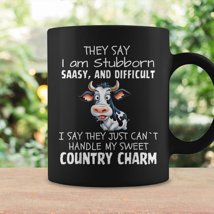 They Say I'm Stubborn Sassy And Difficult Cow Lover Coffee Mug Gifts ideas